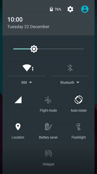 Press the settings icon.