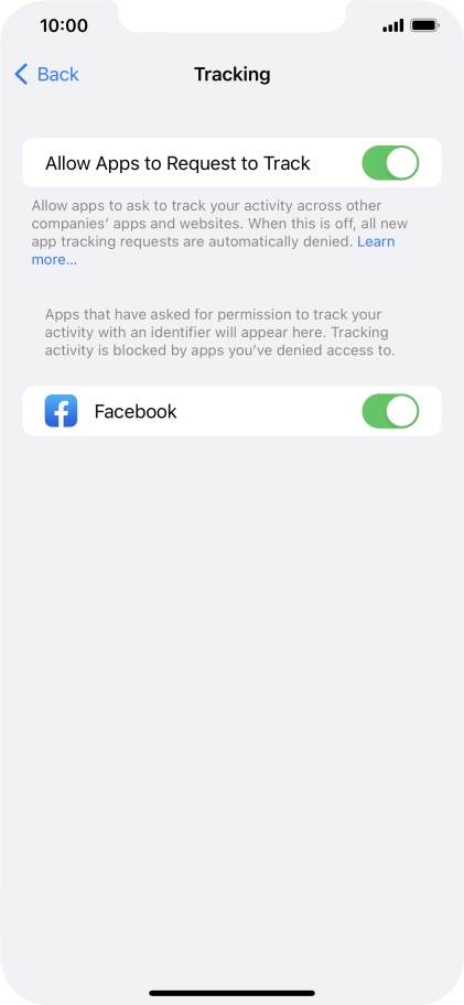 Press the indicator next to 