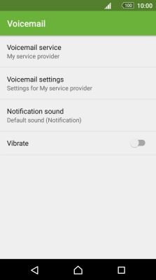 Press Voicemail settings.