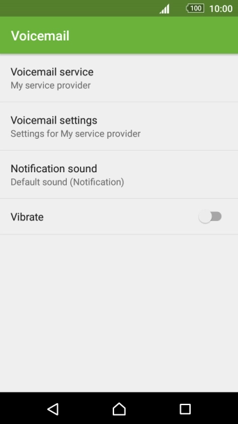 Press Voicemail settings.