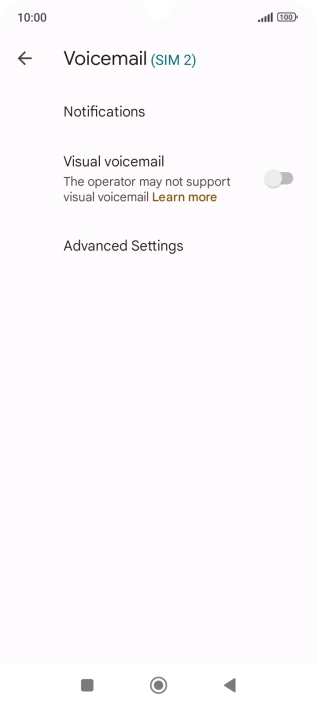 Press Advanced Settings.
