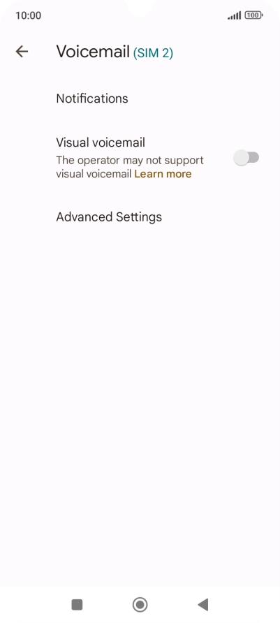 Press Advanced Settings.