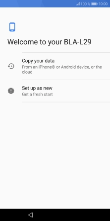 You can transfer the contents of another phone to your phone when it's activated for the first time and after a factory reset. When this screen is displayed, your phone is ready to transfer contents from another phone.