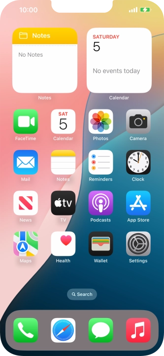When the battery charging icon is displayed, the battery is charging.