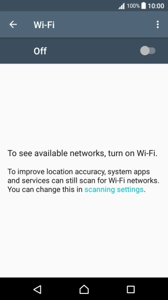 Press the menu icon.