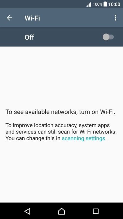 Press the menu icon.
