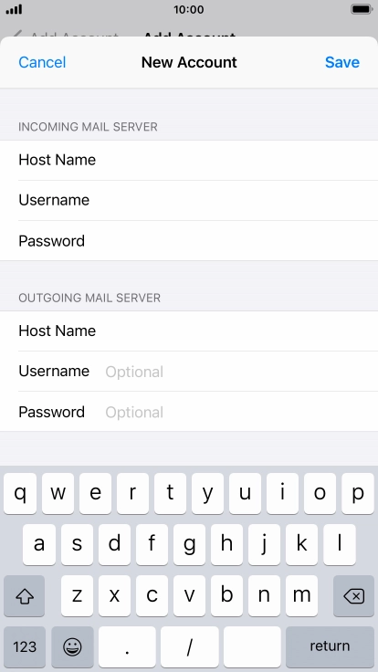 Press Save. Your email account has now been set up. To select more settings for incoming and outgoing server, proceed with the following steps.
