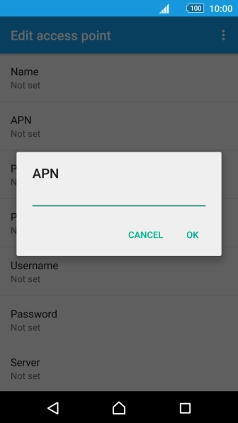 Key in mms.vodafone.net and press OK.