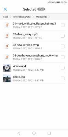 Press the required file.