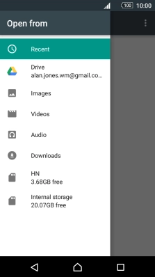 Press the required category and go to the required folder.