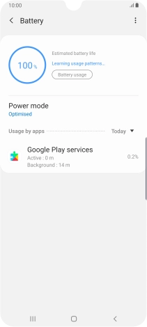 Press Power mode.