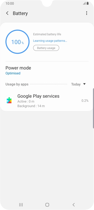 Press Power mode.