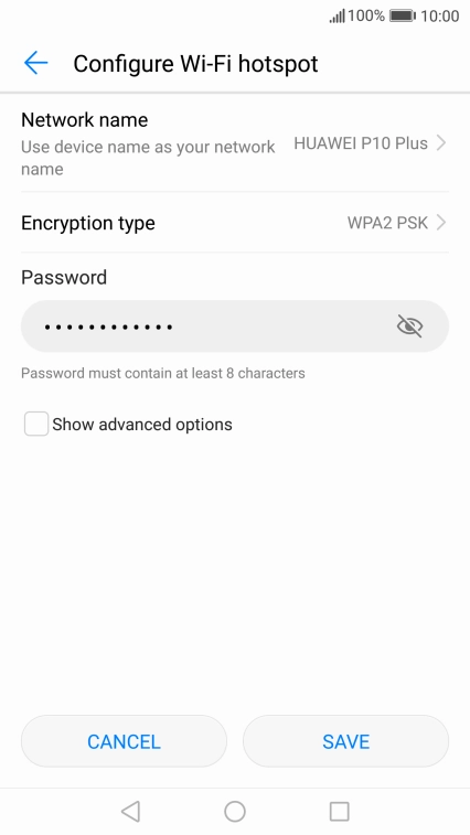 Press Network name.