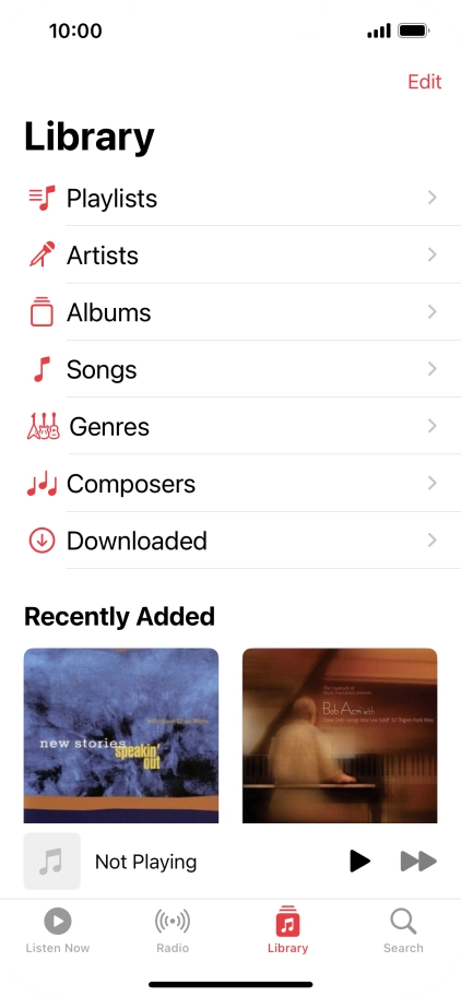 Press Playlists.