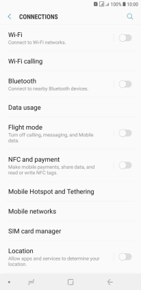 Press Data usage.