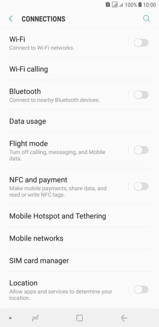 Press Data usage.