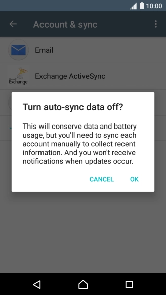 If you turn off the function, press OK.
