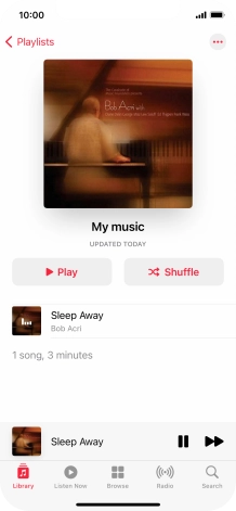 Press the song title.