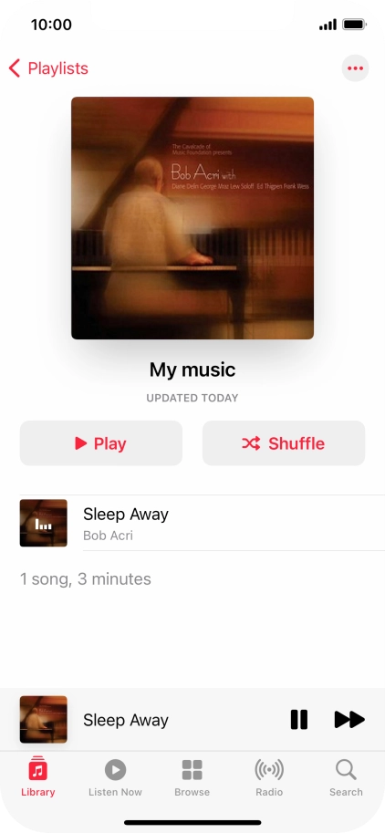 Press the song title.