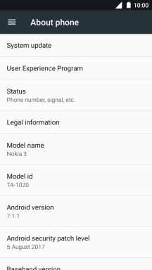 Press System update. If a new software version is available, it's displayed. Follow the instructions on the screen to update the phone software.