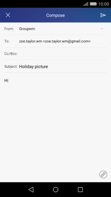 Press the attachment icon.