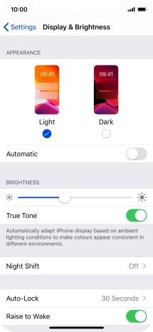 Press Dark.