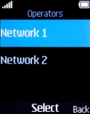 Select the required network.
