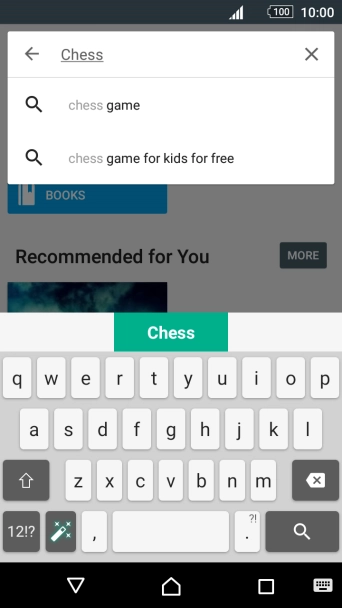 Key in the name or subject of the required app and press the search icon.