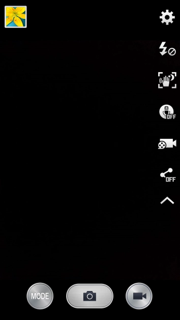 Press the flash icon repeatedly to select the required setting.