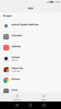 Press the required app.