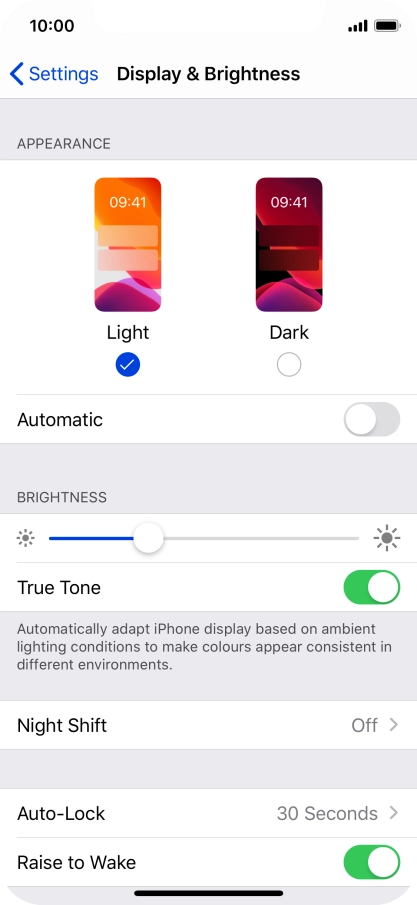Press Dark.