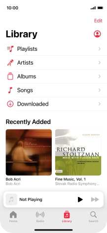 Press Playlists.