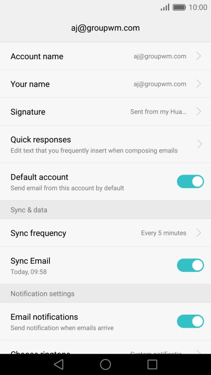 Press Account name and key in the required account name.