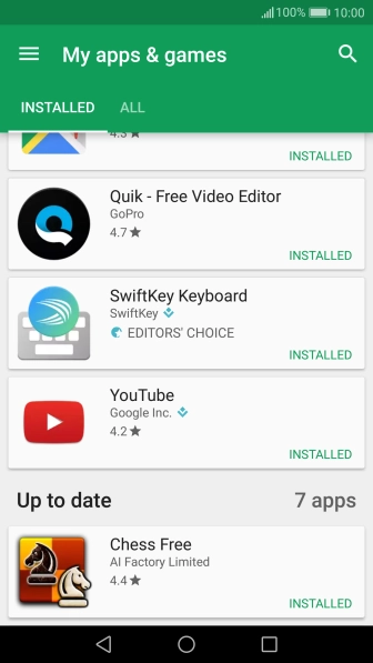 Press the required app.
