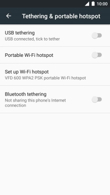 Press USB tethering to turn on the function. An internet connection from your computer via your phone is automatically established.