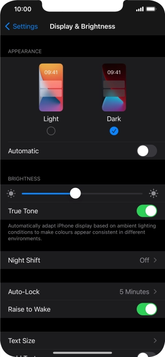 Press the indicator next to 