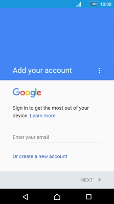 If you don t have a Google account, press Or create a new account and follow the instructions on the screen to create an account.
