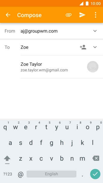 Press the required contact.