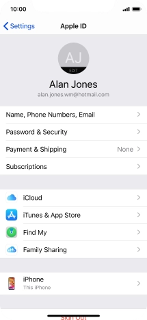 Press iCloud.
