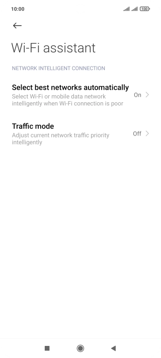Press Select best networks automatically.