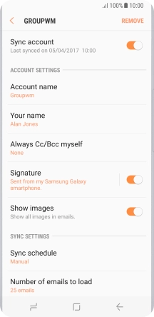 Press Your name.