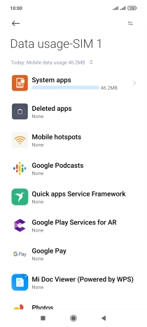 Press the drop down list.