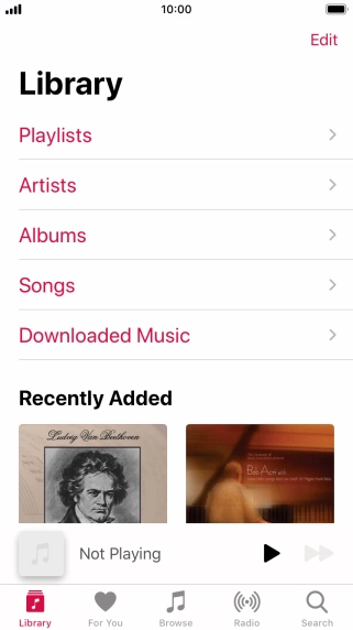 Press Playlists.