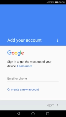 If you don t have a Google account, press Or create a new account and follow the instructions on the screen to create an account.