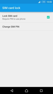 Press Lock SIM card to turn the function on or off.