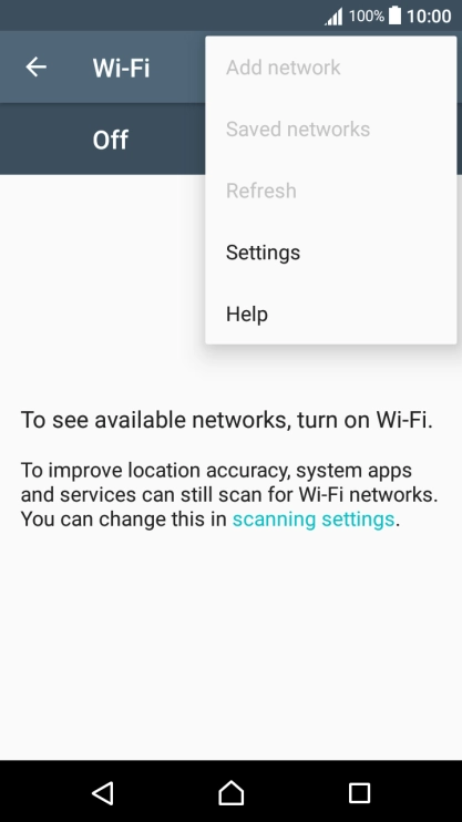 Press Settings.