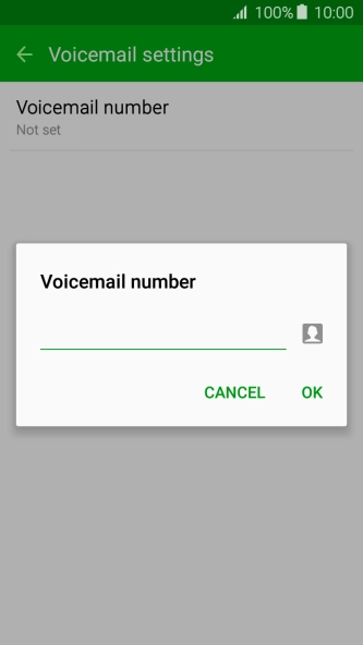 Key in (prefix) 5 (your phone number) and press OK.
