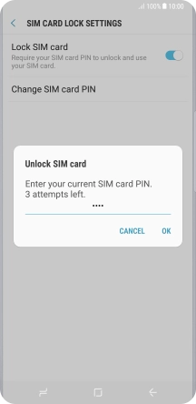 Key in your PIN and press OK.