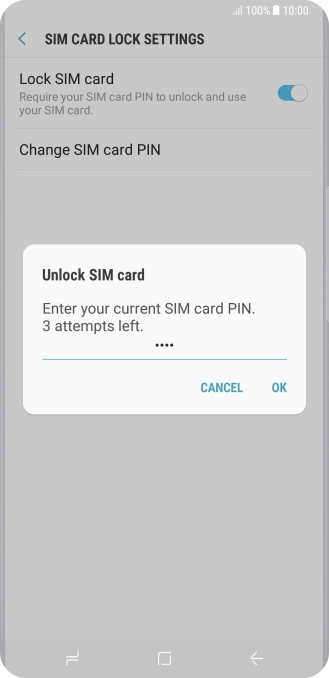 Key in your PIN and press OK.