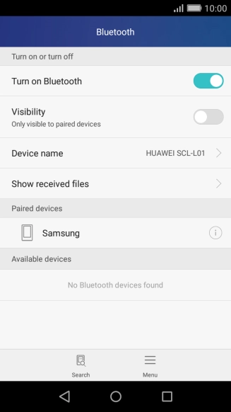 Press the Home key to return to the home screen.